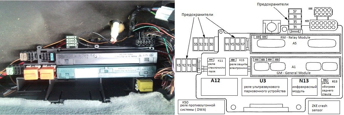 Предохранители BMW e34