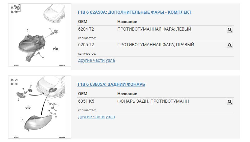 Запчасти на фото: 6205T2, 6204T2, 6351K5